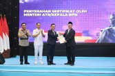 Serahkan Sertipikat Hak Pakai untuk Lemhanas RI, Menteri Nusron : Perkuat Kepastian Hukum Aset Negara
