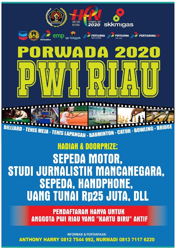 Dimulai Pada 28 Februari 2020, PWI Riau Akan Gelar Porwada