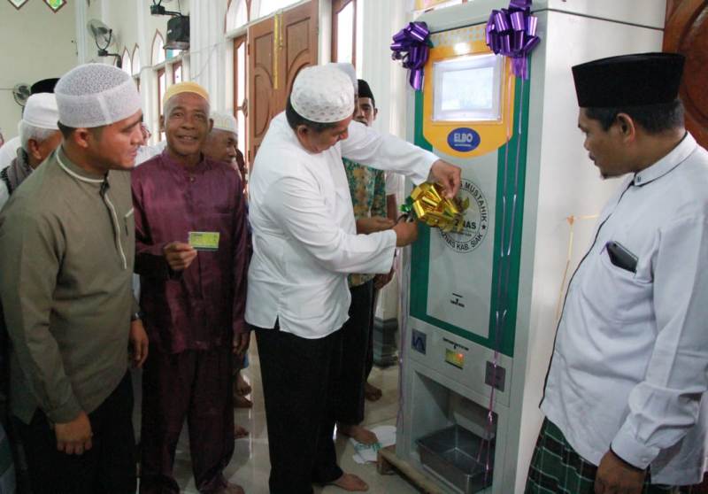 Launching ATM Beras ke Tujuh, Alfedri Ketuk Hati Masyarakat Membayar Zakat