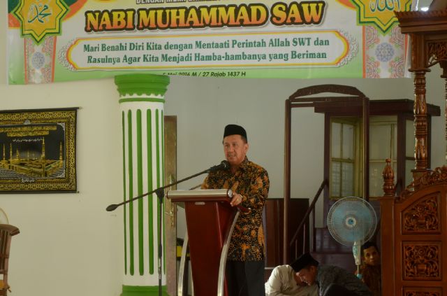 Wakil Bupati Inhil Hadiri Isra' Mi'raj di Mesjid Jami' Annur Sungai Batang