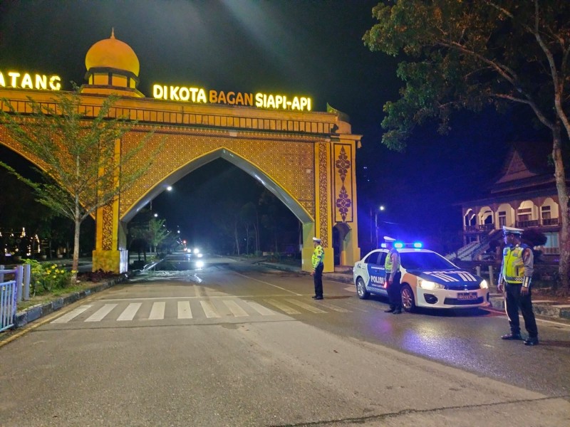 Polsek Bangko Patroli Malam Antispasi Balap Lia dii Bulan Ramadhan