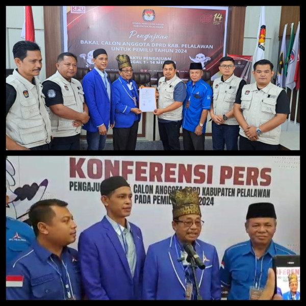 Berkas Pecalonan Diterima KPU, Bacaleg Demokrat Pelalawan Siap Bertarung di Pileg 2024