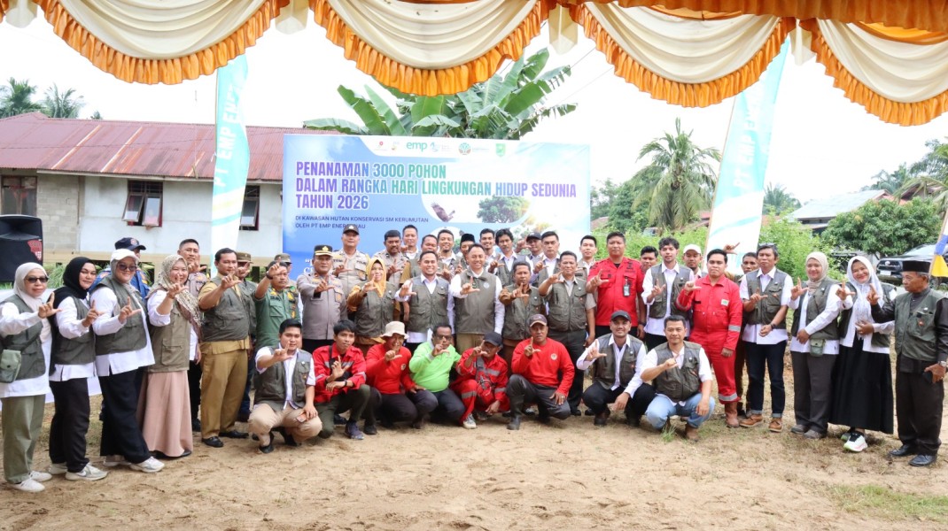 Komitmen Dalam Pelestarian Lingkungan,  PT EMP Energi Riau Lakukan Penanaman 3 Ribu Pohon