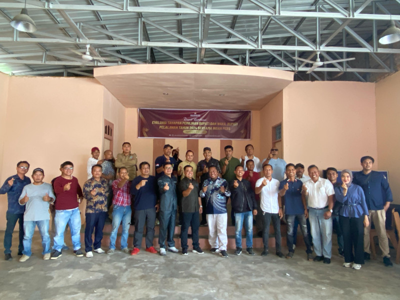 KPU Kabupaten Pelalawan Gelar Rapat Koordinasi Evaluasi Tahapan Pilkada Kabupaten Pelalawan Tahun 2024 Bersama Awak Media