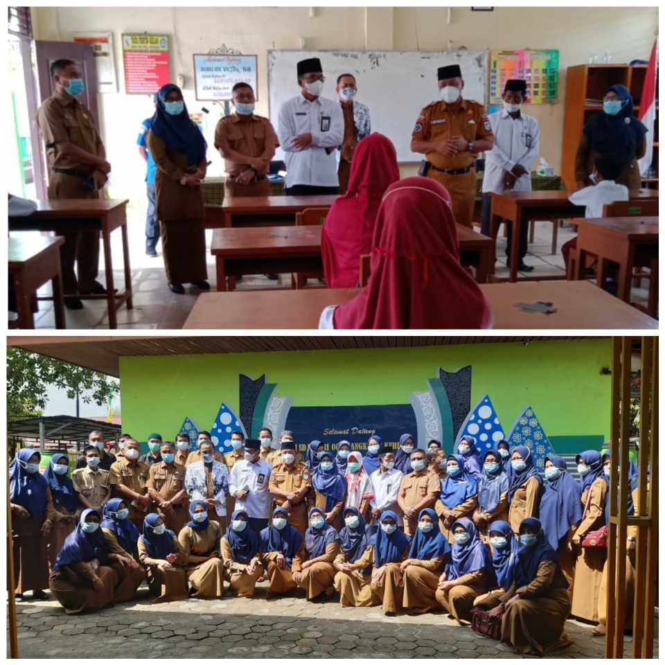 Tinjau Simulasi SDN 006 Pangkalankerinci, Plt. Kadisdik Puas Persiapan SDN 006 Pangkalankerinci