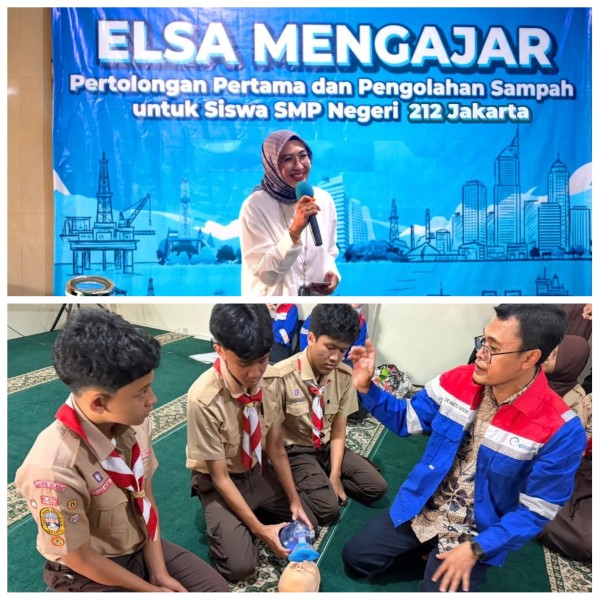 Belajar Menolong, Belajar Peduli, ELSA Mengajar Tanamkan Kepedulian dan Kesiapsiagaan Sejak Dini di SMPN 212 Jakarta
