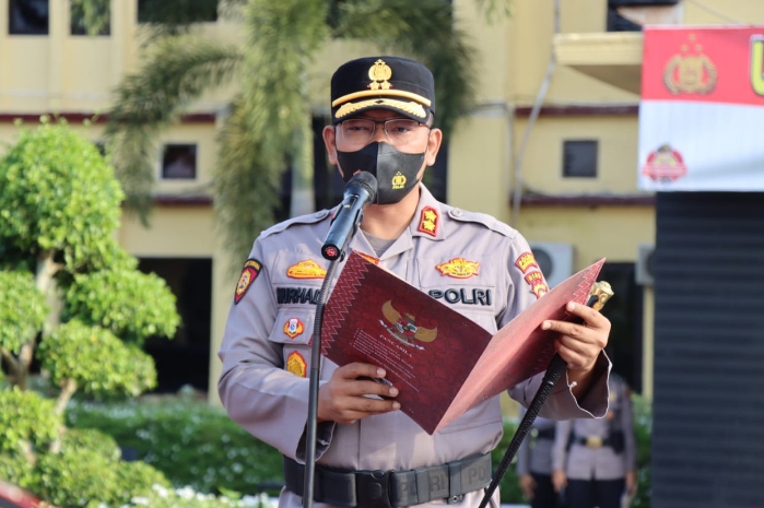 Polres Rohil Gelar Sertijab,Kapolsek Pujud Dipromosi Jadi Kasat Reskrim Pelalawan