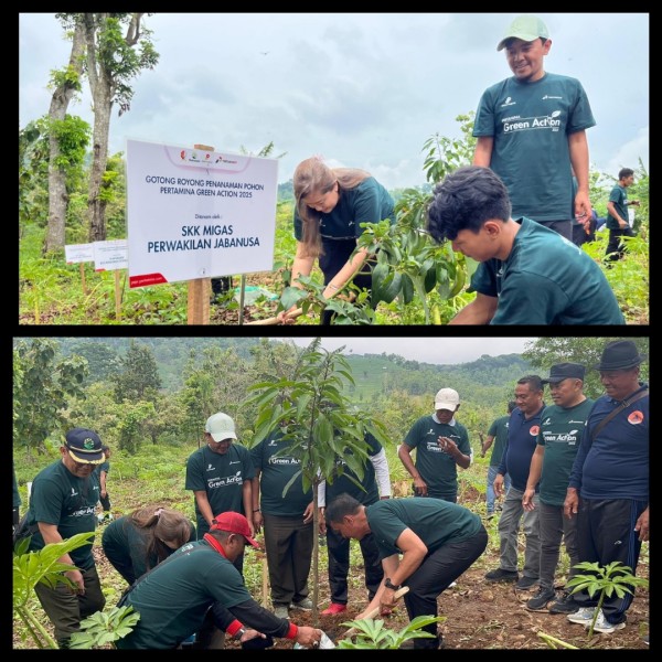 Komitmen Jaga Lingkungan Melalui Pertamina Green Action 2025, Pertamina EP Sukowati Field Hijaukan Alam Bojonegoro