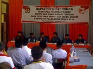 KPU Gelar Rapat Pleno Terbuka Penetapan Bupati Dan Wabup Terpilih
