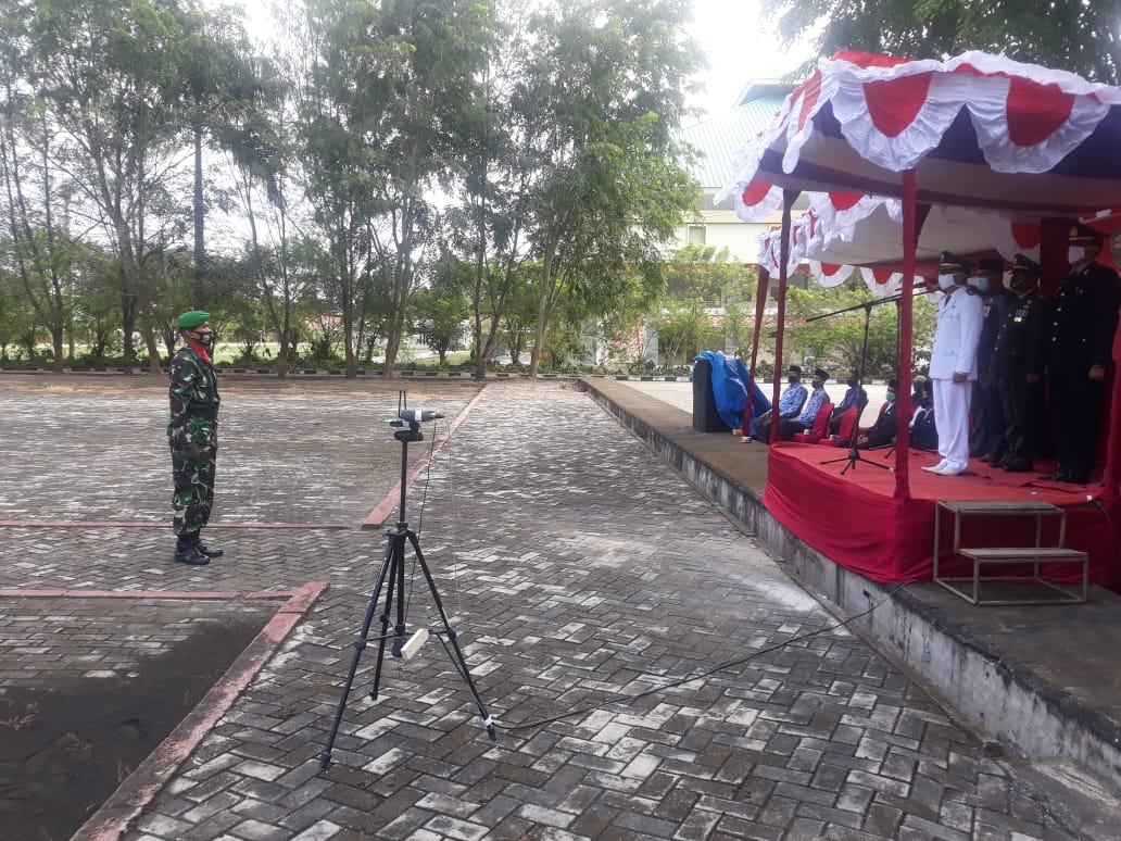 Danramil 10 Perawang Hadiri Upacara HUT RI Ke 75 di Tualang