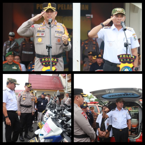 Kapolres Pelalawan Pimpin Apel gelar Pasukan Operasi Ketupat Lancang Kuning tahun 2025