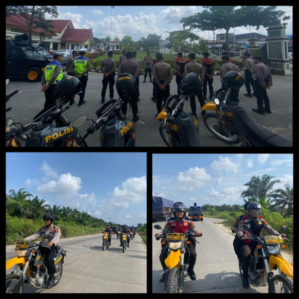 Pastikan Situasi Kamtibmas Aman Jelang Kunjungan Presiden ke Riau, Polres Pelalawan Gelar Patroli Cipta Kondisi