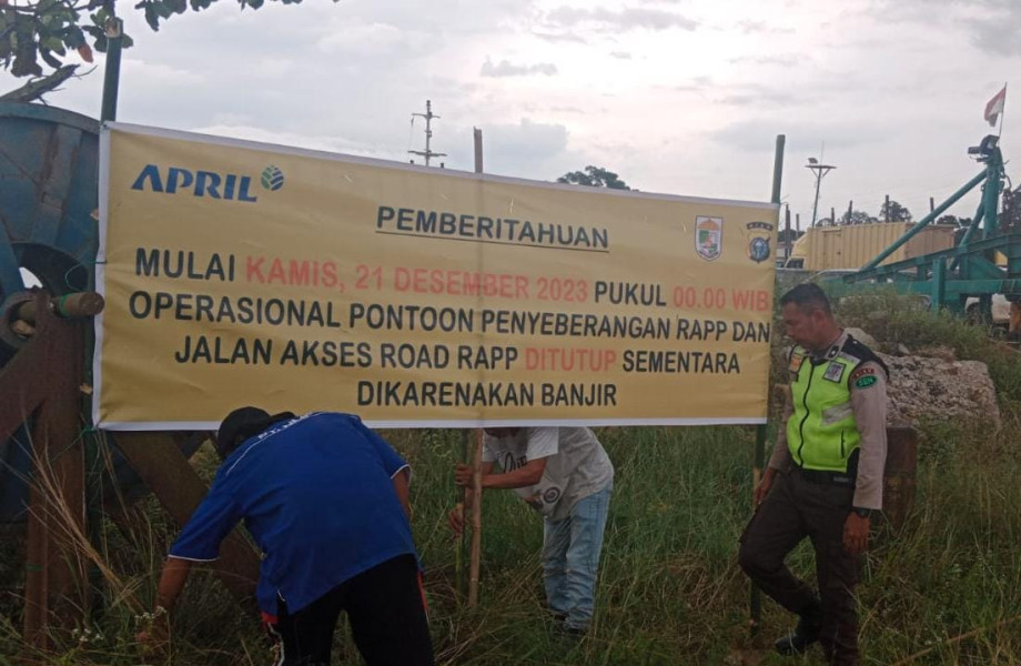 Level Air Sungai Kampar Meningkat, RAPP Tutup Sementara Jalan Koridor