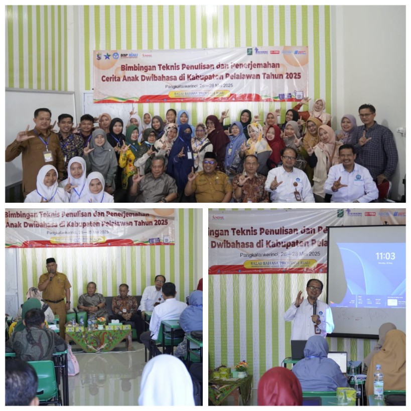 Kolaborasi Dengan SD Qur'an Pelalawan, Balai Bahasa Riau Gelar Bimtek Penulisan dan Penerjemahan Cerita Anak