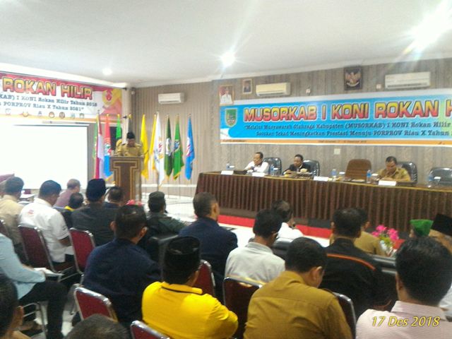 Asrul M Nor Kembali Terpilih Pimpin KONI Rokan Hilir
