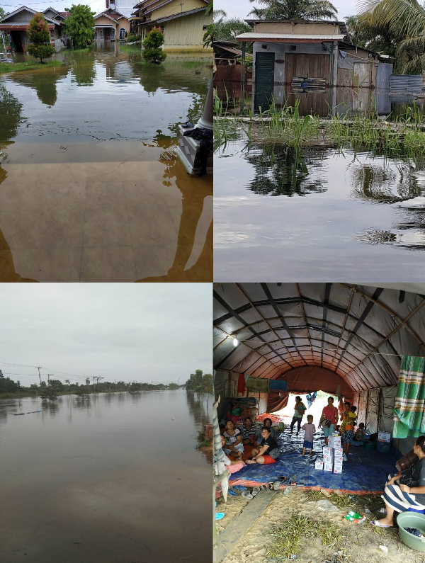 Tingginya Curah Hujan Ditambah Sistem Draenase Yang Buruk, Kota Pangkalan Kerinci Dikepung Banjir