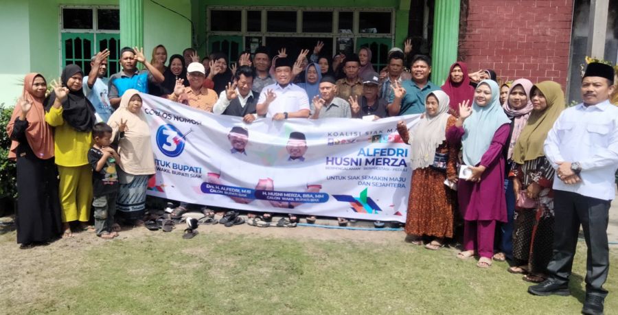 Program Dirasakan Masyarakat,  Masyarakat Banjar Seminai Siap Menangkan Paslon Alfedri-Husni di Pilkada Siak