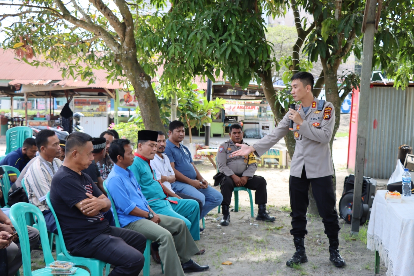 Jumat Curhat Polres Rohil ,Warga Cempedak Rahuk Minta Teribkan Kandang  Yam Potong