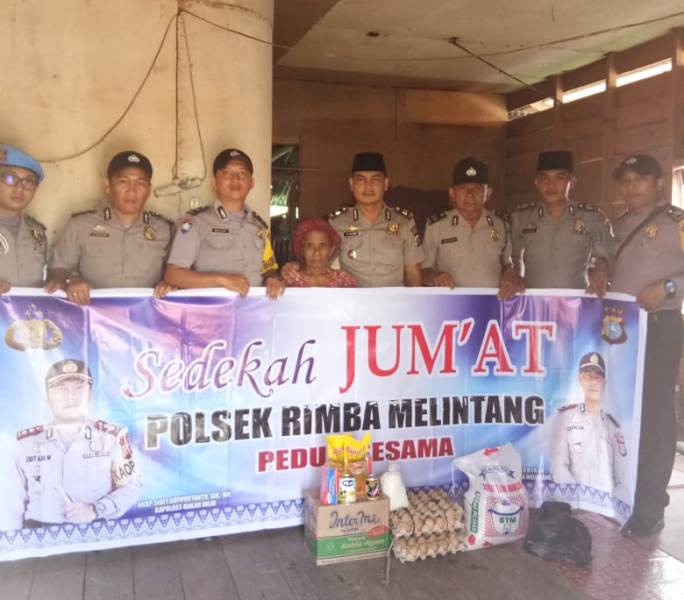 Jum'at Barokah, Polsek Rimba Melintang Kunjungi Warga Kurang Mampu