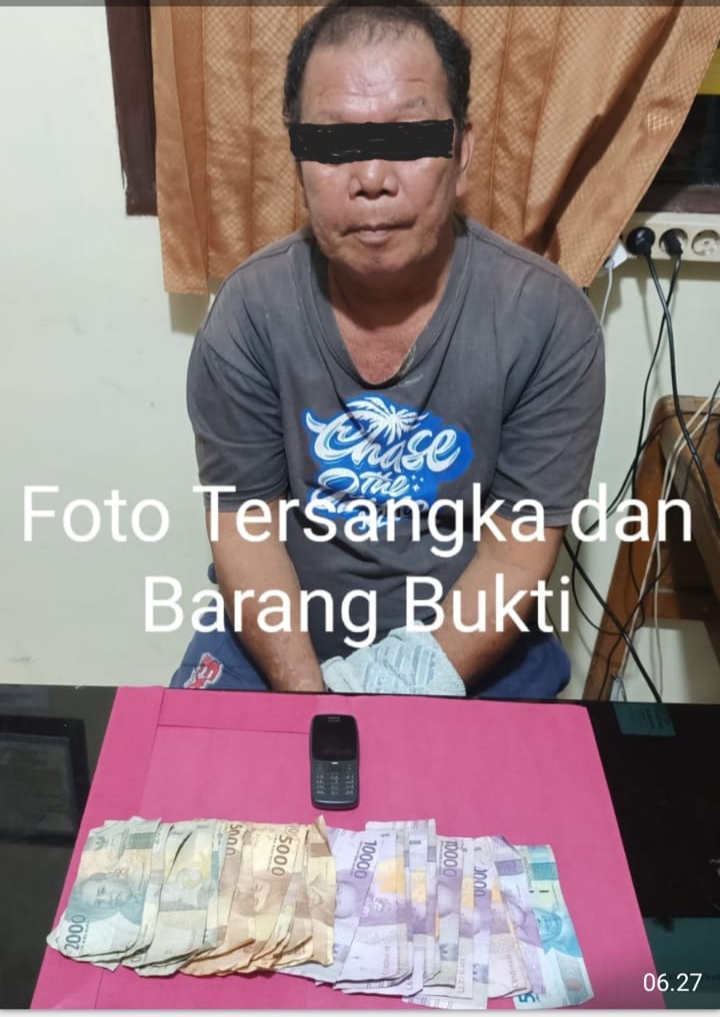 Unit Reskrim Polsek Pangkalan Kuras Amankan Pelaku Judi Togel Berinisial SH