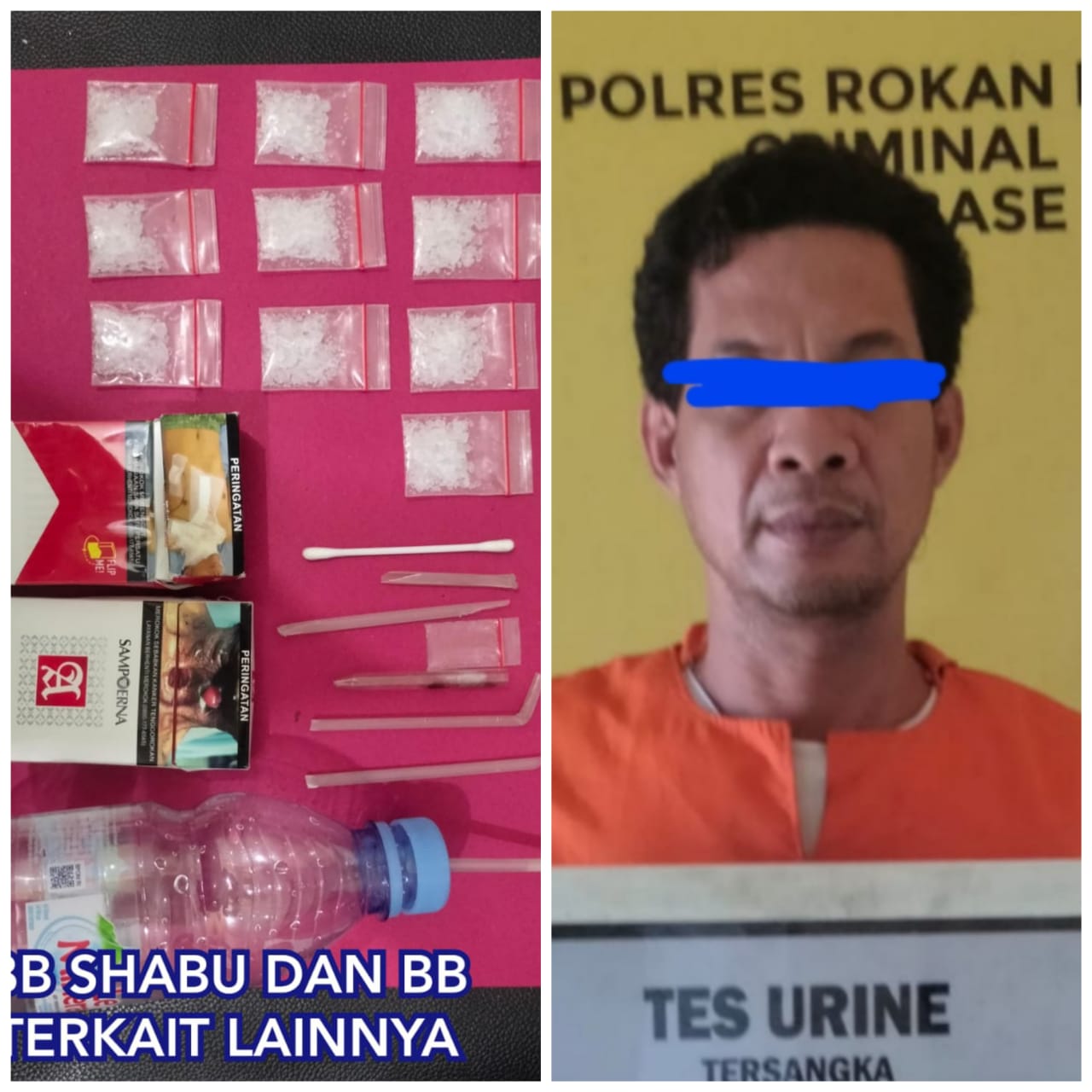 Di Kelurahan Bagan Timur, Polres Rohil Sita Sabu 12,98 Gram