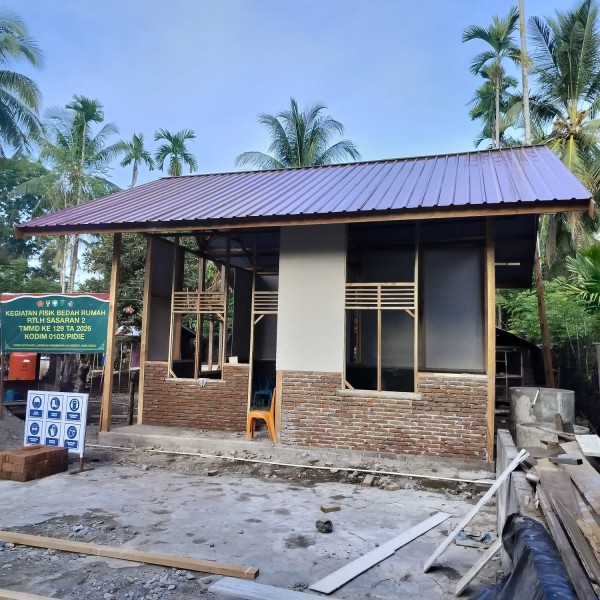Rehab Rumah Mulyana Sasaran TMMD ke-129 Capai 47 Persen, Pemasangan Kusen dan Batu Bata Rampung