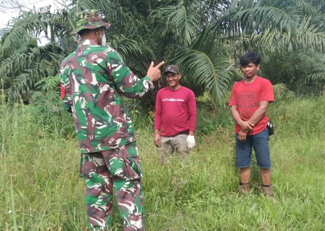 Sertu Abdon Pardosi Akui, Masyarakat Kelurahan Perawang Paham Untuk Tidak Karhutla