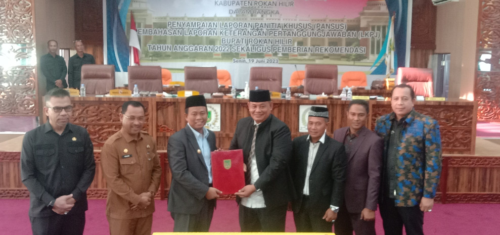 Paripurna DPRD Rohil Setujui LKPJ Bupati Rohil TA 2022
