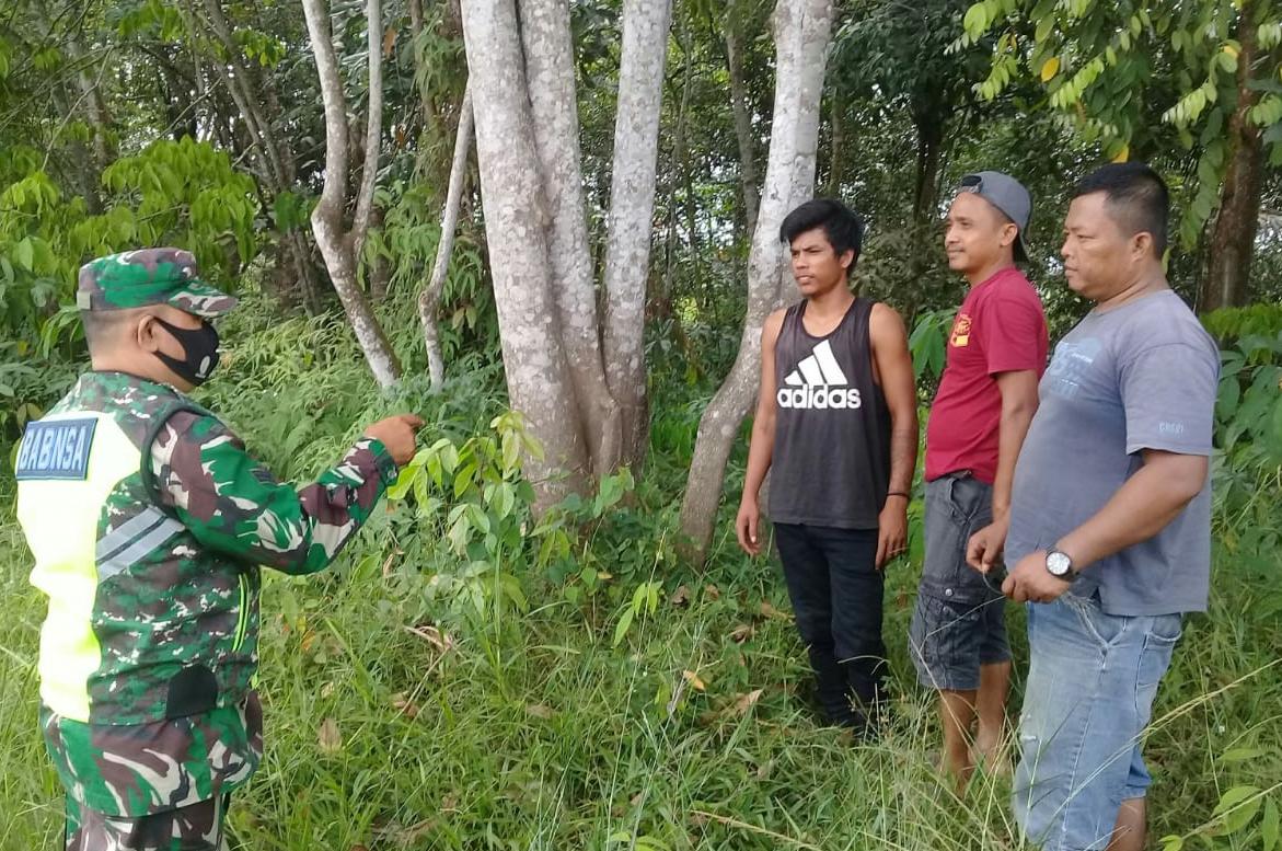 Sertu Afrisal Sosialisasi Larangan Membakar Hutan Dan Lahan di Pangkalan Pisang