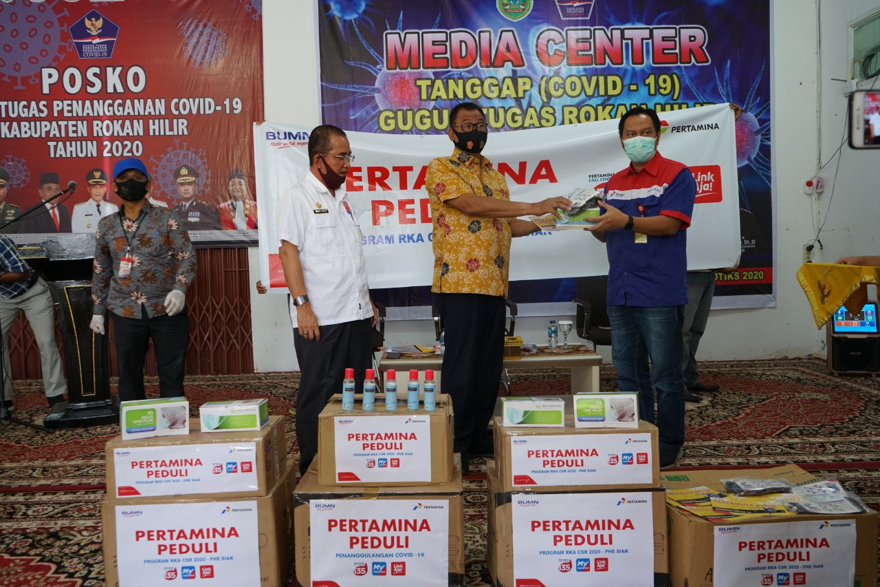 Cegah Covid-19, PHE Siak Lakukan Edukasi Kepada Masyarakat di Kabupaten Rokan Hilir