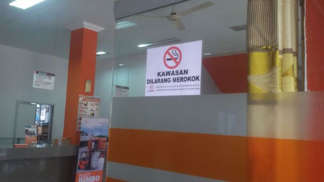 Kantor Pos Cabang Tambilahan Terapkan Budaya Bebas Asap Rokok