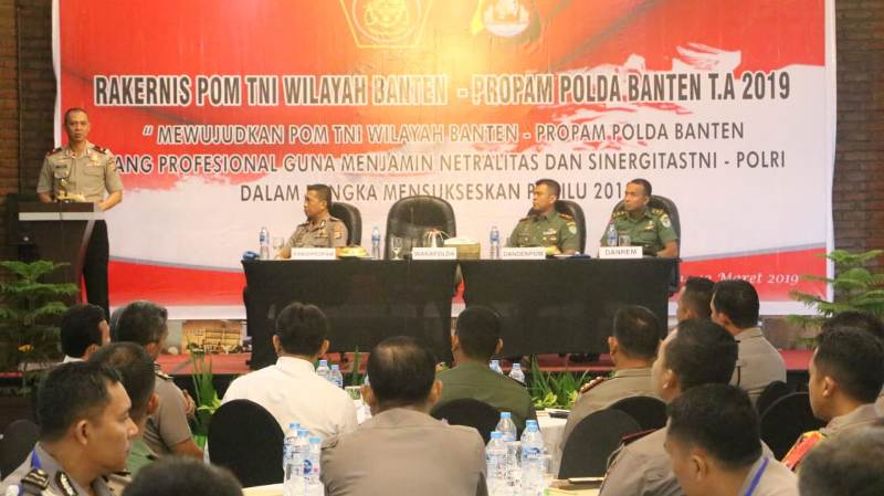 Rakernis POM TNI - Bid Propam Polda Banten, Kapolda: Mari Wujudkan Kinerja Yang Profesional