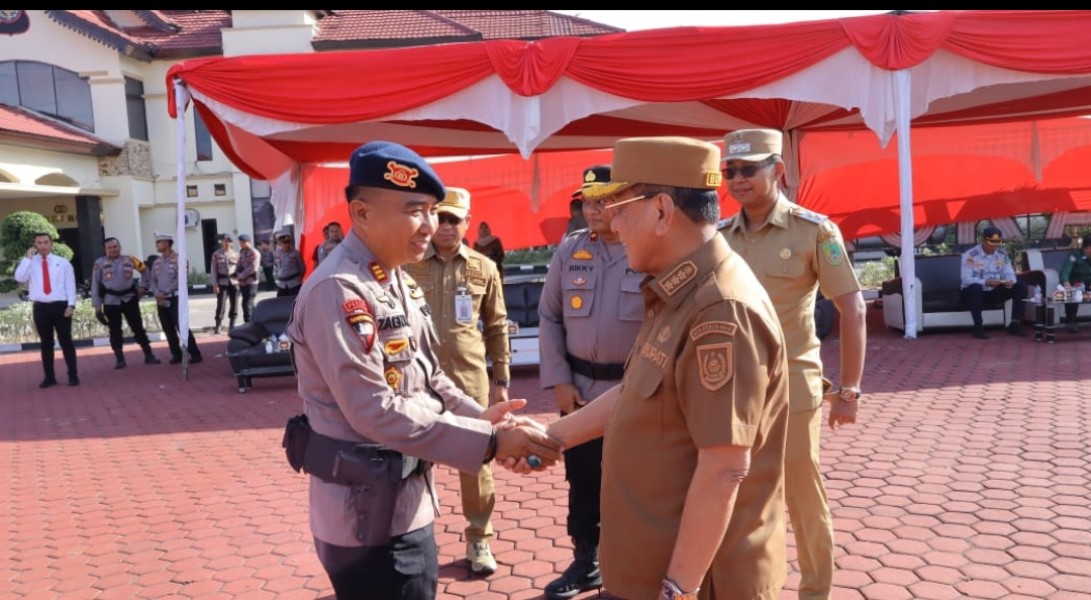 Bupati ,Wabup Rohil Hadir Apel Gelar Pasukan Operasi Patuh LK 2025