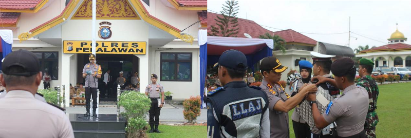 Kapolres Pelalawan Pimpin Gelar Pasukan Operasi Lilin 2018