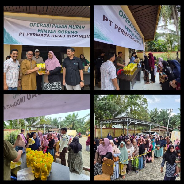 PKS PT PHI Unit Langgam Gelar Operasi Pasar Murah, 4.008 Liter Minyak Goreng Disalurkan ke Warga