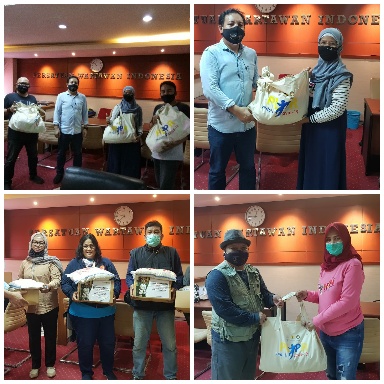 PWI Pusat Peduli Salurkan Ratusan Paket Sembako ke Warga Terdampak Covid-19