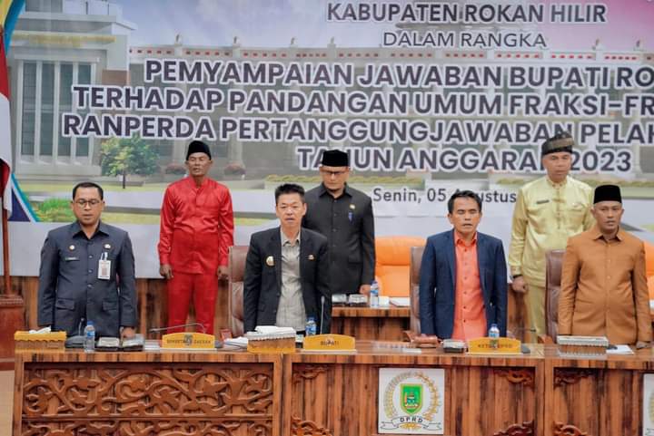 Paripurna Pandangan Umum Ranperda LPJ APBD 2023 , Fraksi Nasdem : Rohil Kaya Atas ,Bawah Minyak