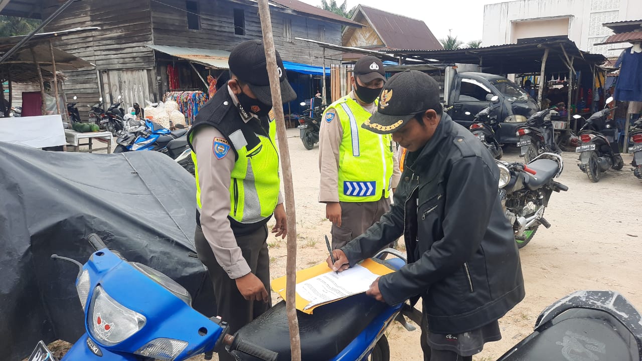 Gelar Operasi Yustisi, Kapolsek Sungai Mandau Keluarkan Teguran