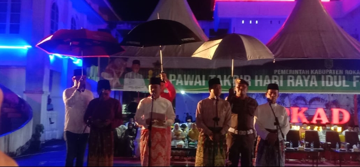 Bergema Malam Takbiran Idul Fitri di Rohil,Bupati Afrizal Sintong Sebut Idul Fitri menuju kemenangan