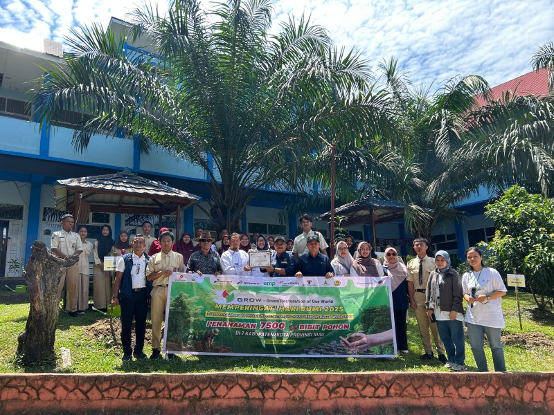 EMP Group dan SKK Migas Tanam Ribuan Bibit Pohon di Tujuh Kabupaten/Kota di Riau