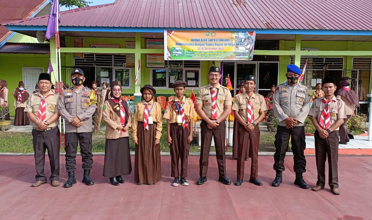 Kemah Blok SMPN 4 Tualang Bikin Siswa Tangguh dan Berkarakter Pancasila