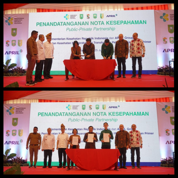 Tingkatkan Pelayanan Kesehatan Masyarakat, APRIL Group MoU Dengan Kementerian Kesehatan