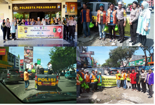 Petugas Parkir Dikejutkan Dengan Kedatangan Tim Jum'at Barokah Polresta Pekanbaru