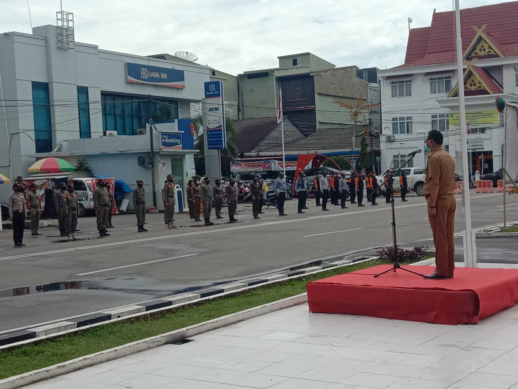 Tim Yustisi Gakkum Gelar Apel Siaga Penerapan Prokes