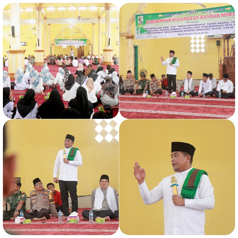 Acara Halal bi Halal di Bandar Seikijang, Bupati Zukri Harapkan Program Magrib Mengaji Digalakkan Kembali