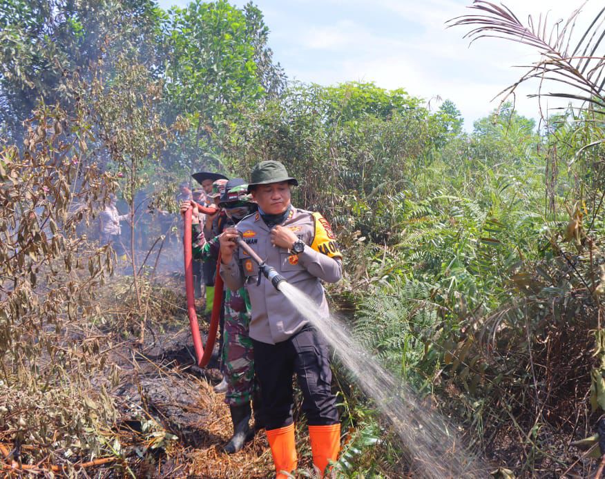 Karhutla Muncul 6 Titik Di Wilayah Rohil ,Ini Upaya Polres Rohil