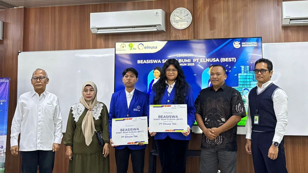 Merajut Harapan Pendidikan, Elnusa Serahkan Beasiswa Sobat Bumi dan Gelar Leader Sharing di Universitas PERTAMINA