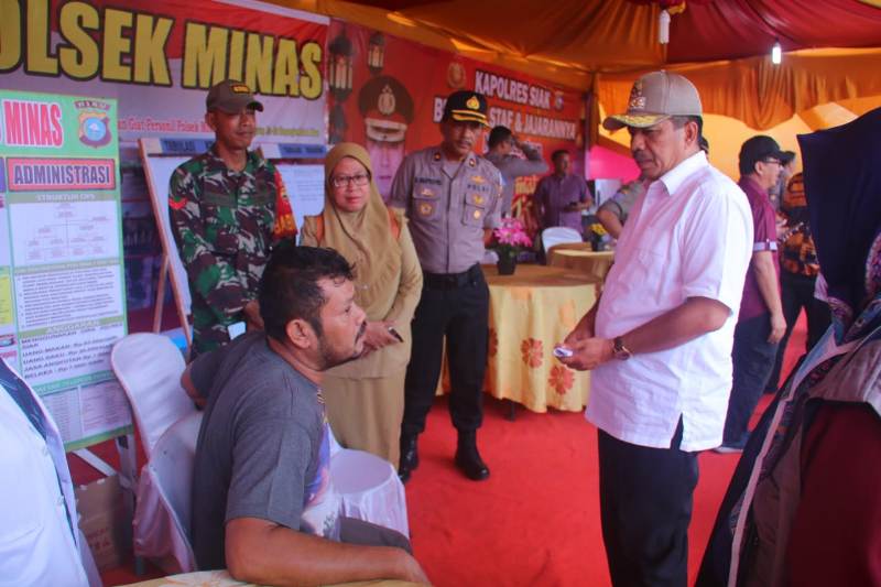 Tinjau Posko Lebaran di KM 40 Minas, Alfedri Himbau Pemudik Berhati-hati Berkendara