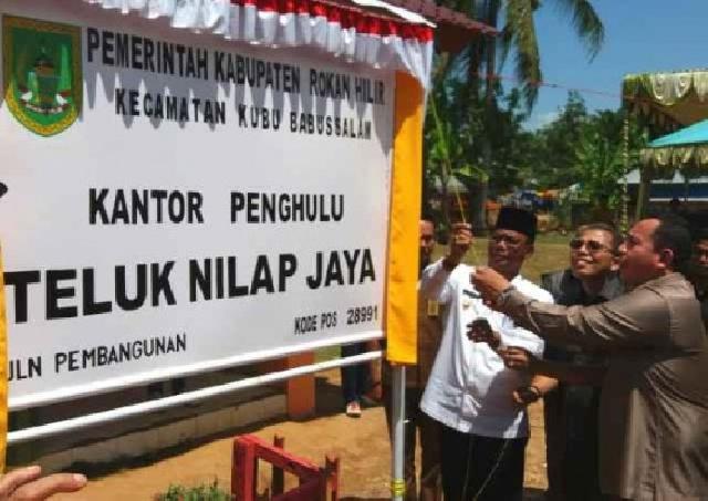 Bupati Suyatno Resmikan Kepenghuluan Teluk Nilap Jaya