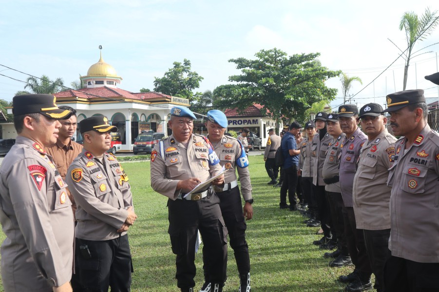 Antisipasi Arus Balik, Polres Pelalawan Gelar Apel Kesiap Siagaan